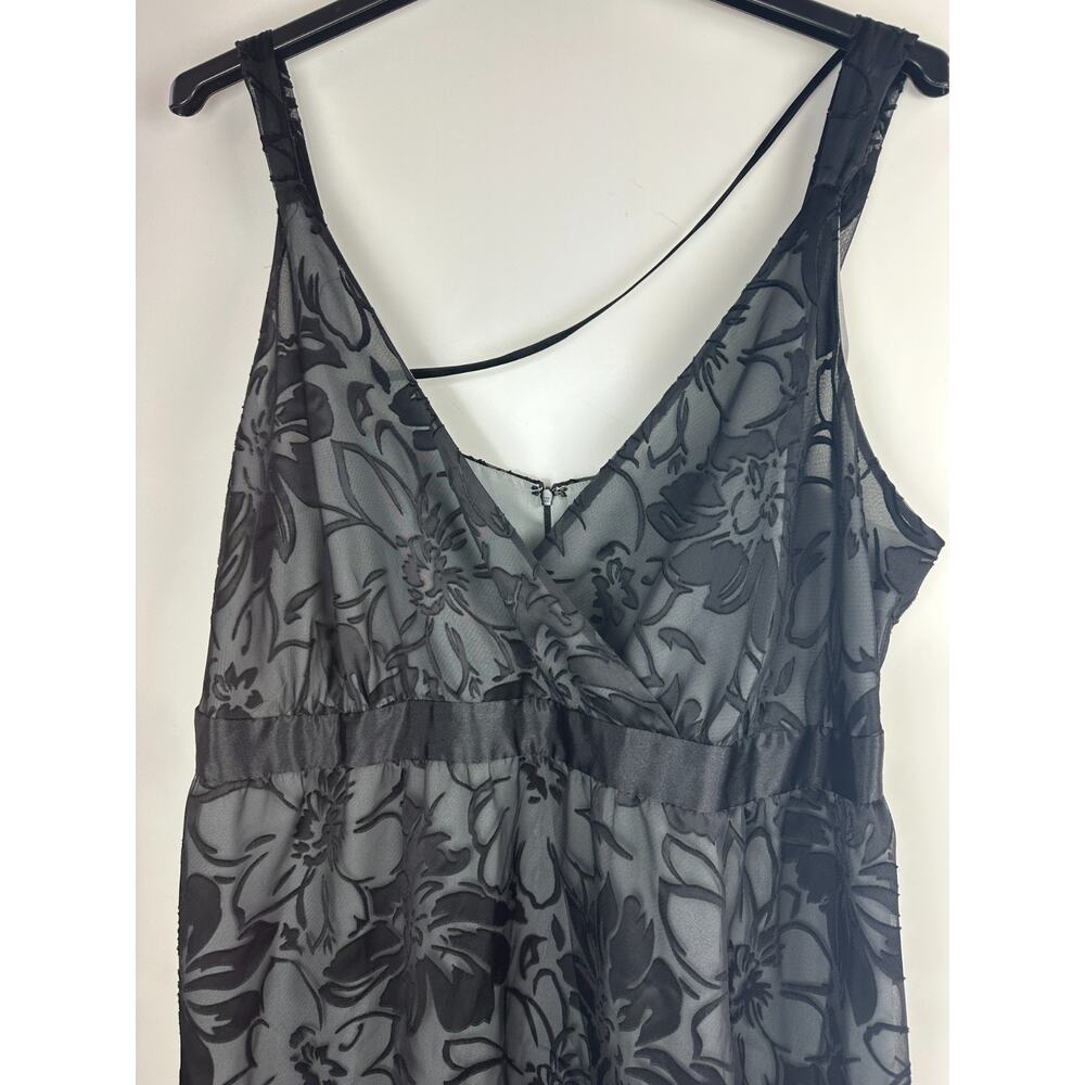 Lane Bryant Velvet Burnout Overlay Surplice Dress Plus Size 22 Whimsigoth Witchy - Picture 12 of 15